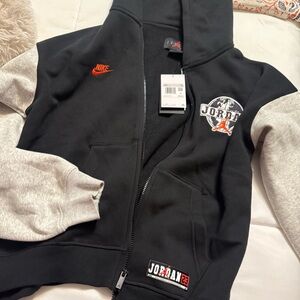 Jordan Black and Gray Hoodie